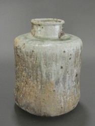デレック・ラーセン 自然釉 煎餅壺