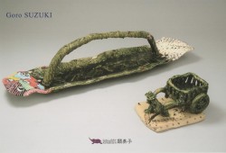 鈴木五郎 新作展 リヤカーと長い皿