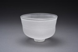 鯉江良二 ガラス白茶碗