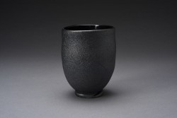 鯉江良二 ガラス黒茶碗