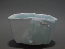 加藤委 青白磁面取茶盌2