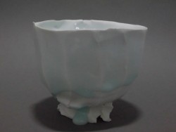 加藤委 青白磁面取茶盌3