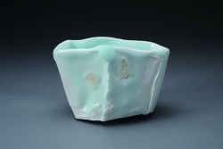 加藤委 青白磁面取茶碗