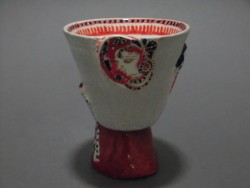 色絵バティック人物紋杯2 