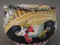 白木千華　 茶碗　鳳凰　 